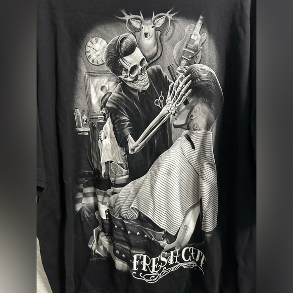 Fresh Cut David Gonzales Art Men’s Black Cotton Short Sleeve Graphic Tee 3XL - Picture 3 of 8